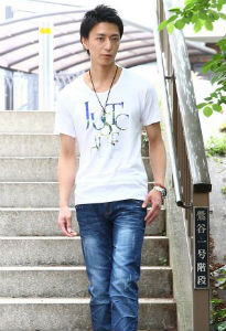 Tシャツ×デニム